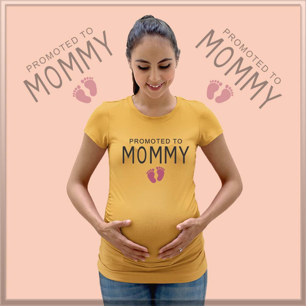 Promoted to Mommy Shirt Pregnancy T-shirt Pregnancy Reveal 