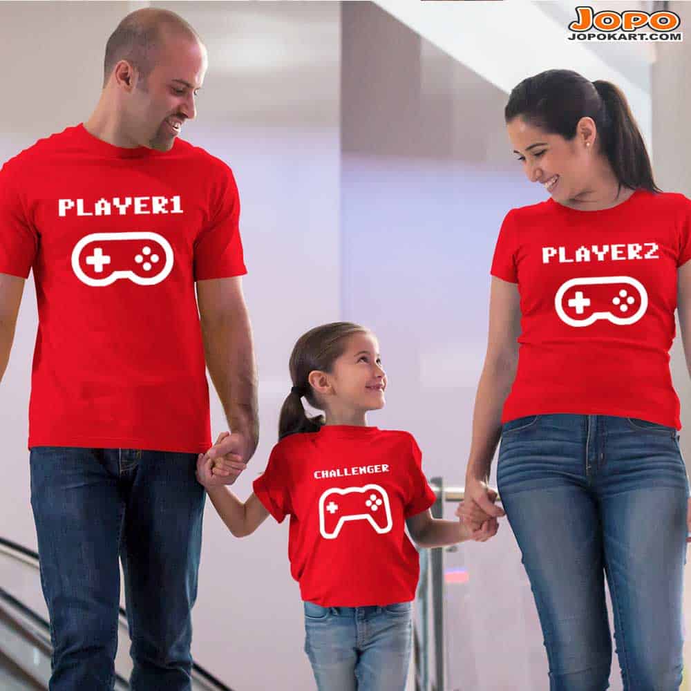 Player with Challenger Matching Family T-Shirts Set of 3, 4, 5 and 6