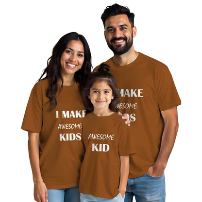 I make awesome kids Family Funny Matching Tshirts set