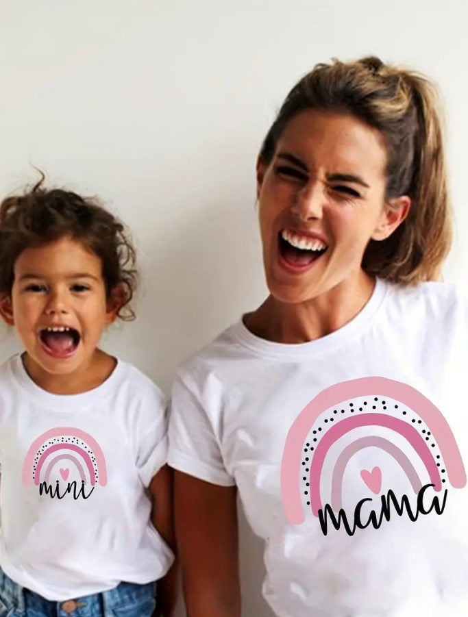 Mama and Mini Rainbow Twinning Tshirts