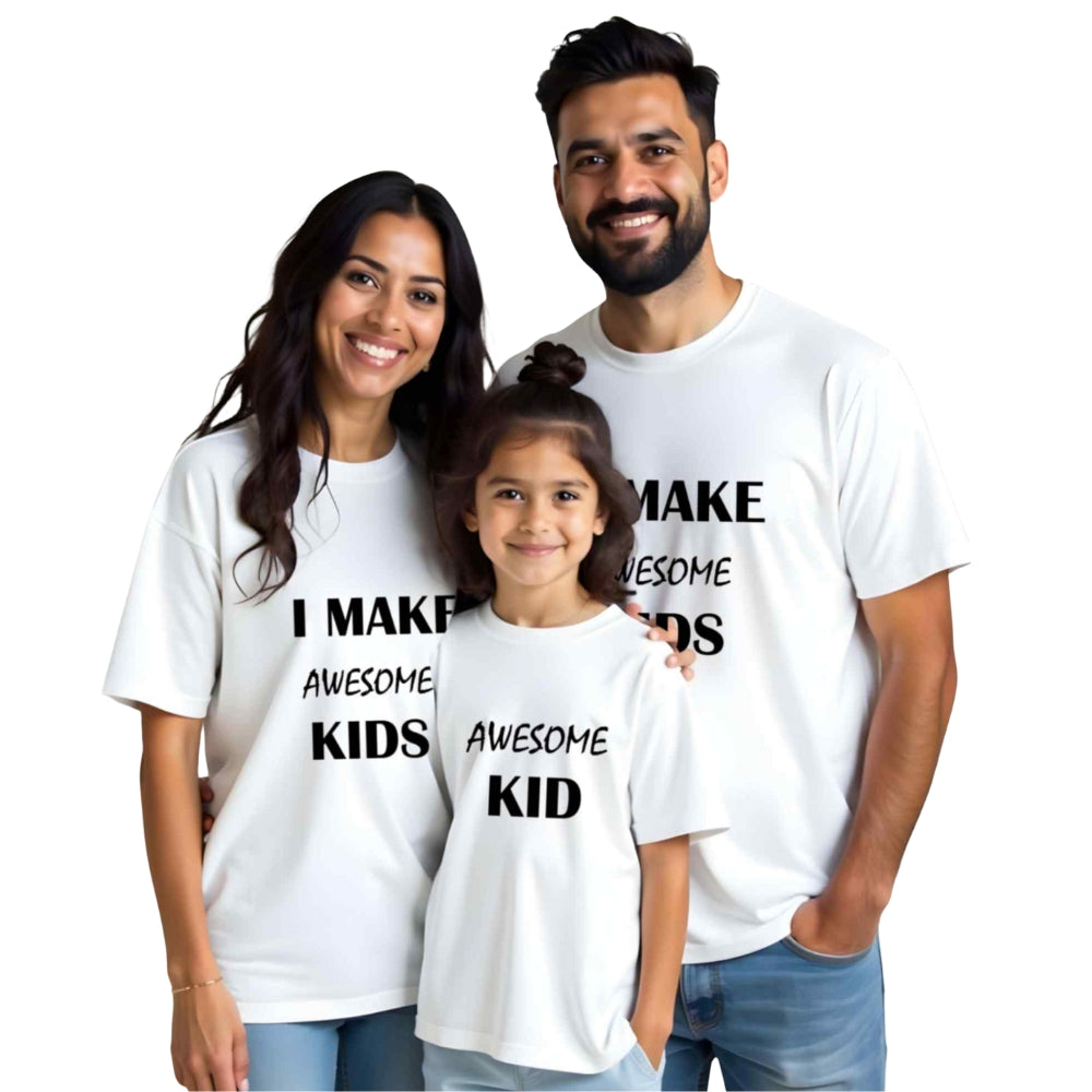 I make awesome kids Family Funny Matching Tshirts set