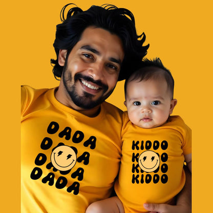 Dadda and Kiddo Tshirt and Romper Combo Matching Set