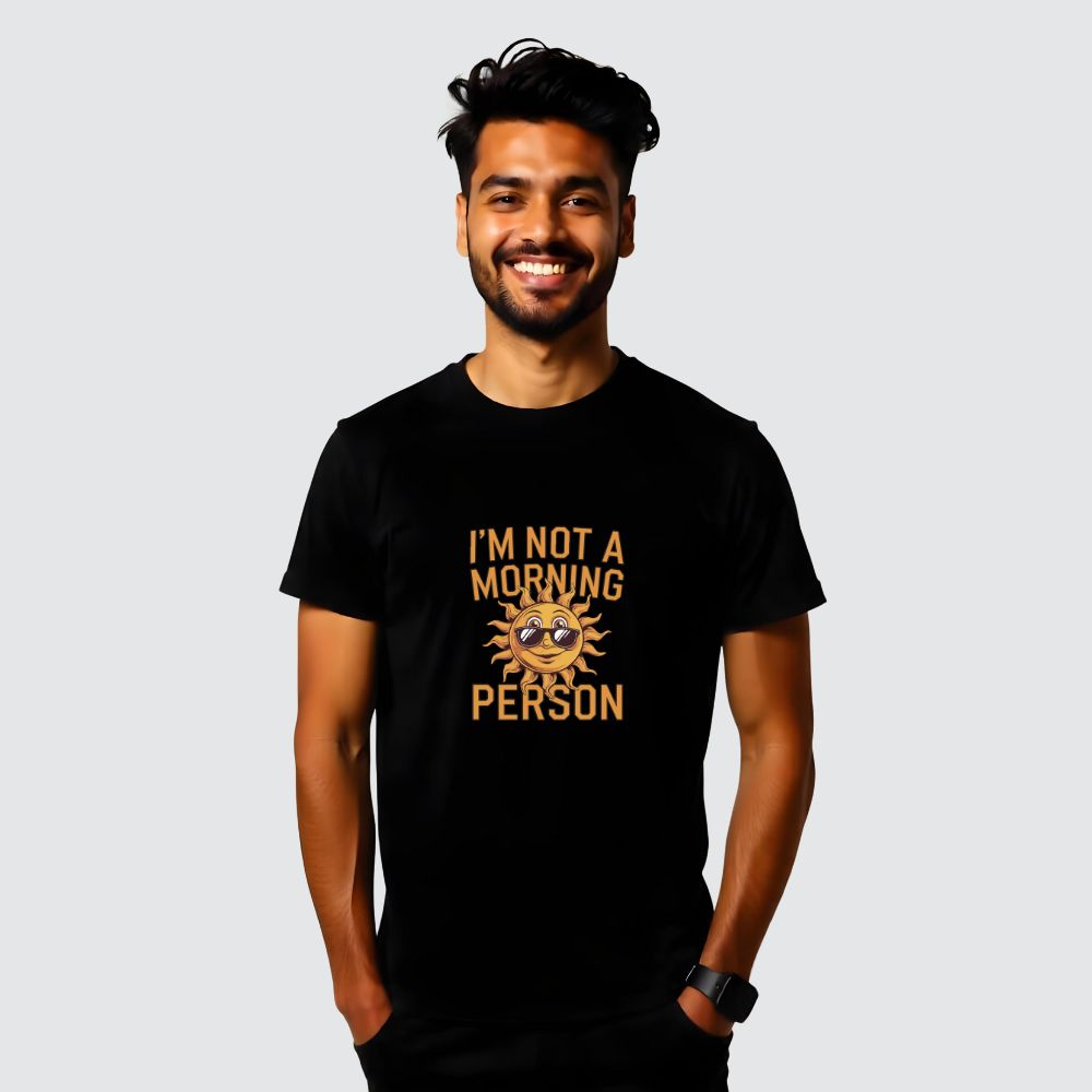 "Not a Morning Person" - Relaxed & Relatable Men's Casual Tees Customised