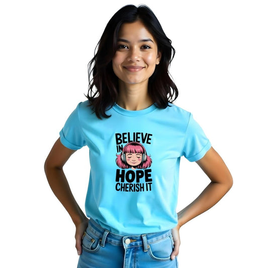 Believe Hope Cherish - Inspiring Women's Casual Tees