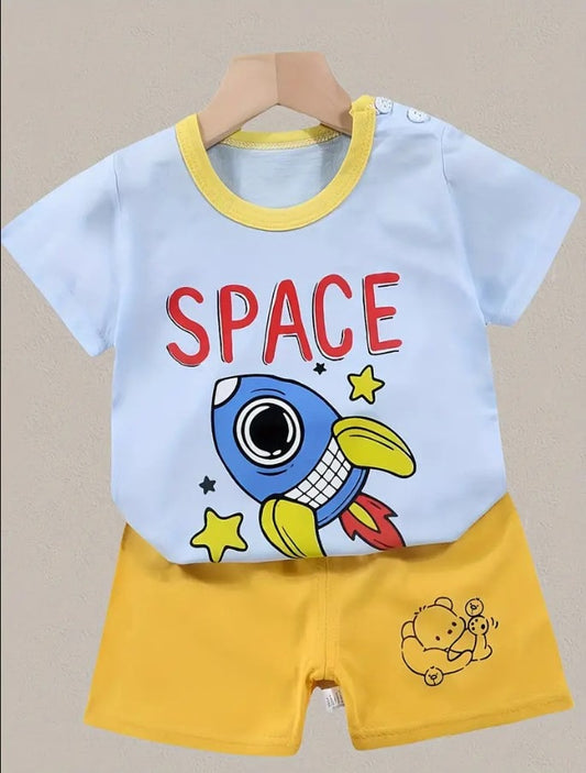 shorts set space themed