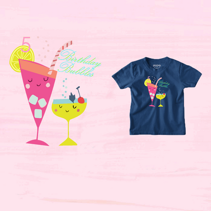 Beach Designed 5th Birthday Theme Kids T-shirt