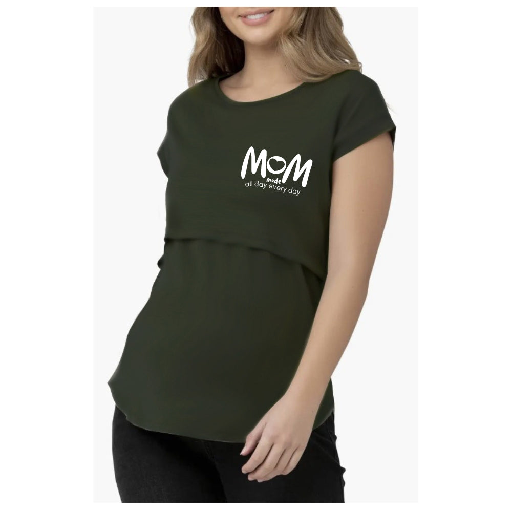 Nursing tshirt olivegreen