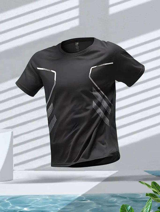 active wear tshirt black