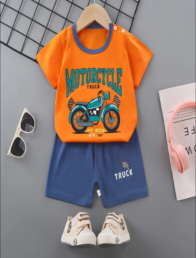 orange with blue combo set for kids