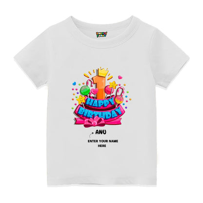 Happy First Birthday Kids Tshirts