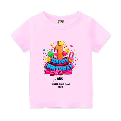 Happy First Birthday Kids Tshirts