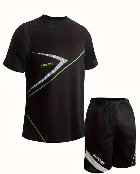 Jersey with shorts set black for men