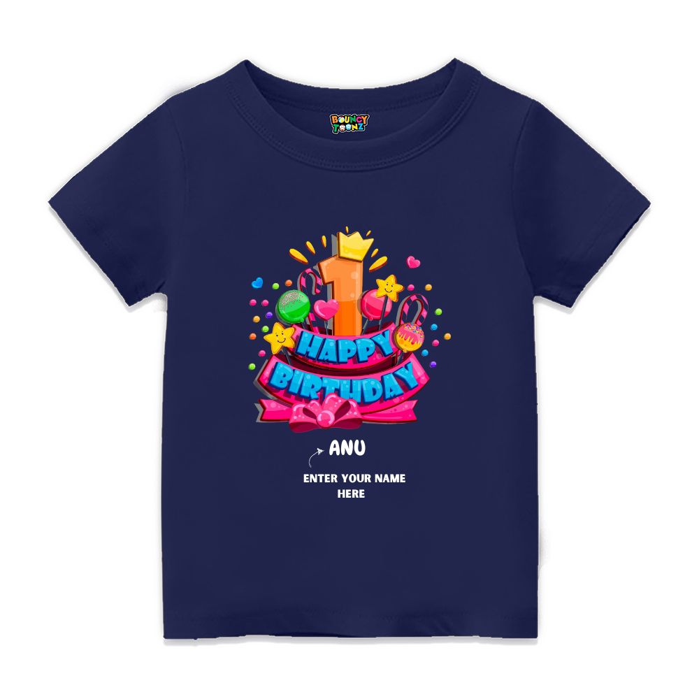 Happy First Birthday Kids Tshirts