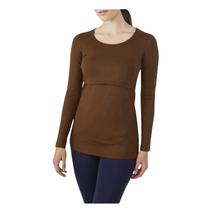 Feeding long tshirt peanutbrown