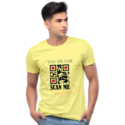   Customised QR Code Men Casual T-Shirt
