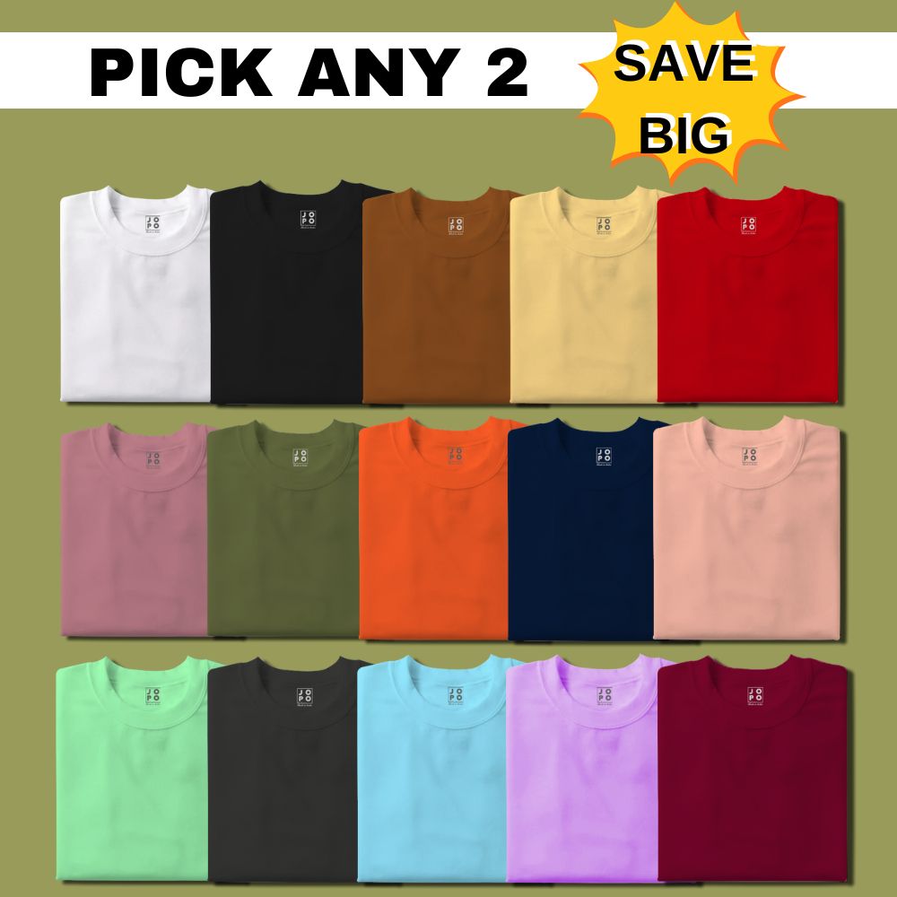   Plain T-Shirt 2pc Combo Men 1
