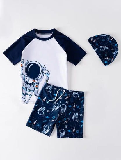 cotten space print tshirt and shorts set