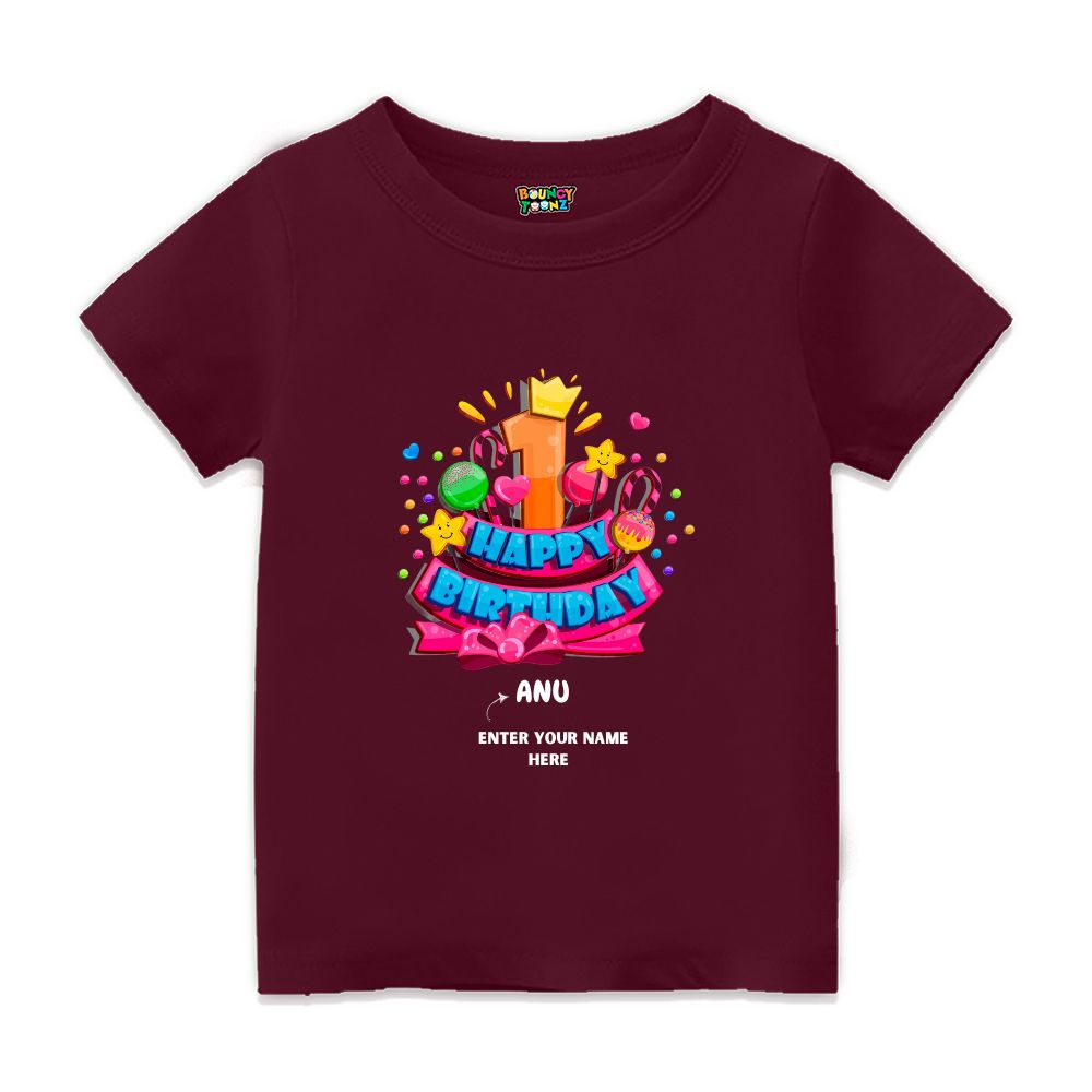 Happy First Birthday Kids Tshirts