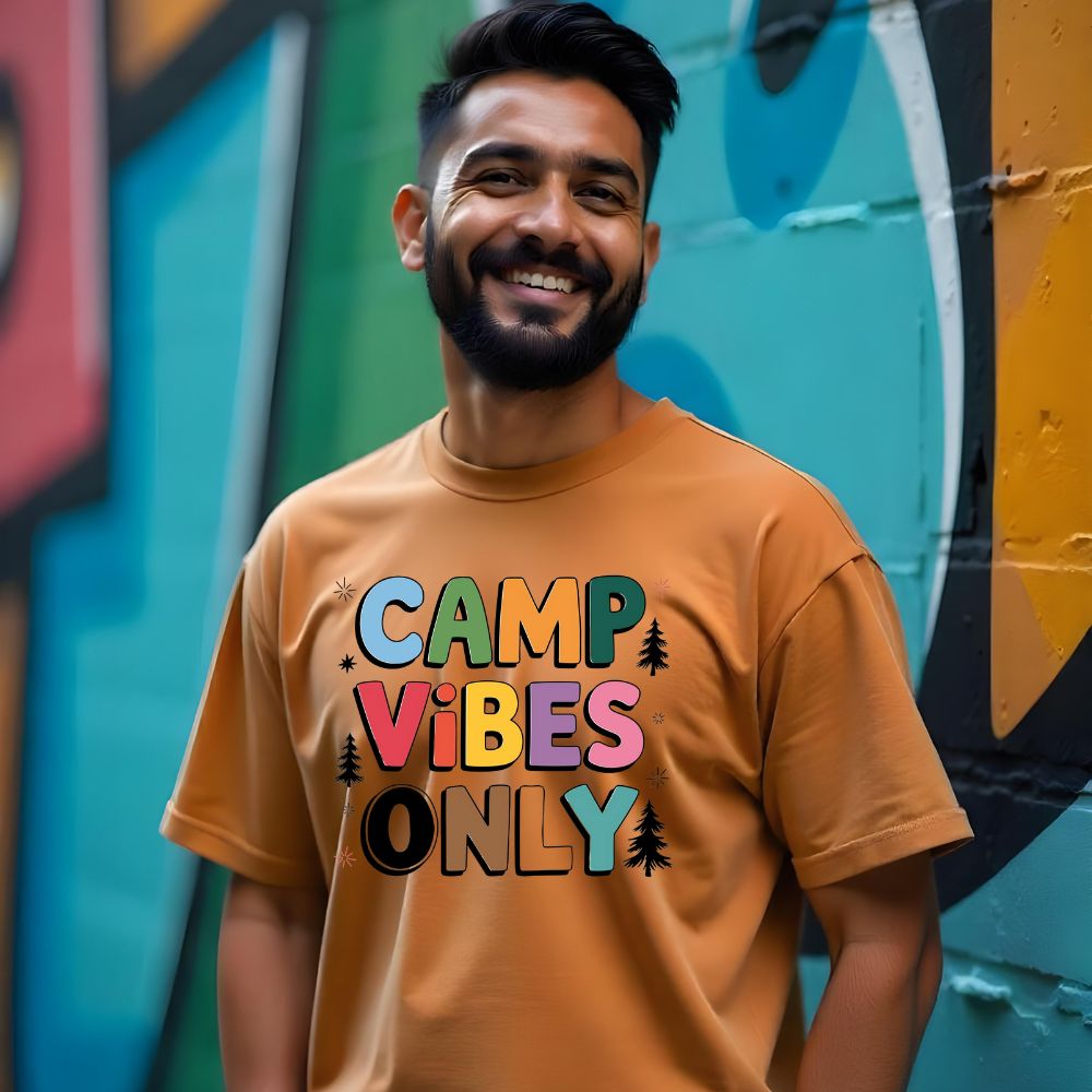 Camp Vibes Only - PeanutBrown Oversized TShirt