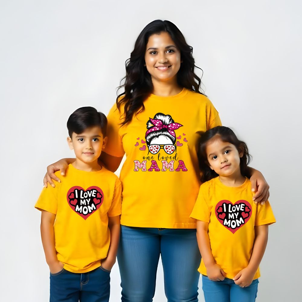 One Loved Mama - I love my Mama Matching Mom and Kids Tees