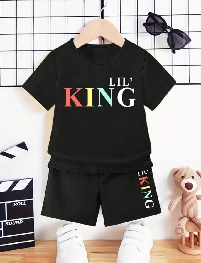 Black tshirt co ord set combo