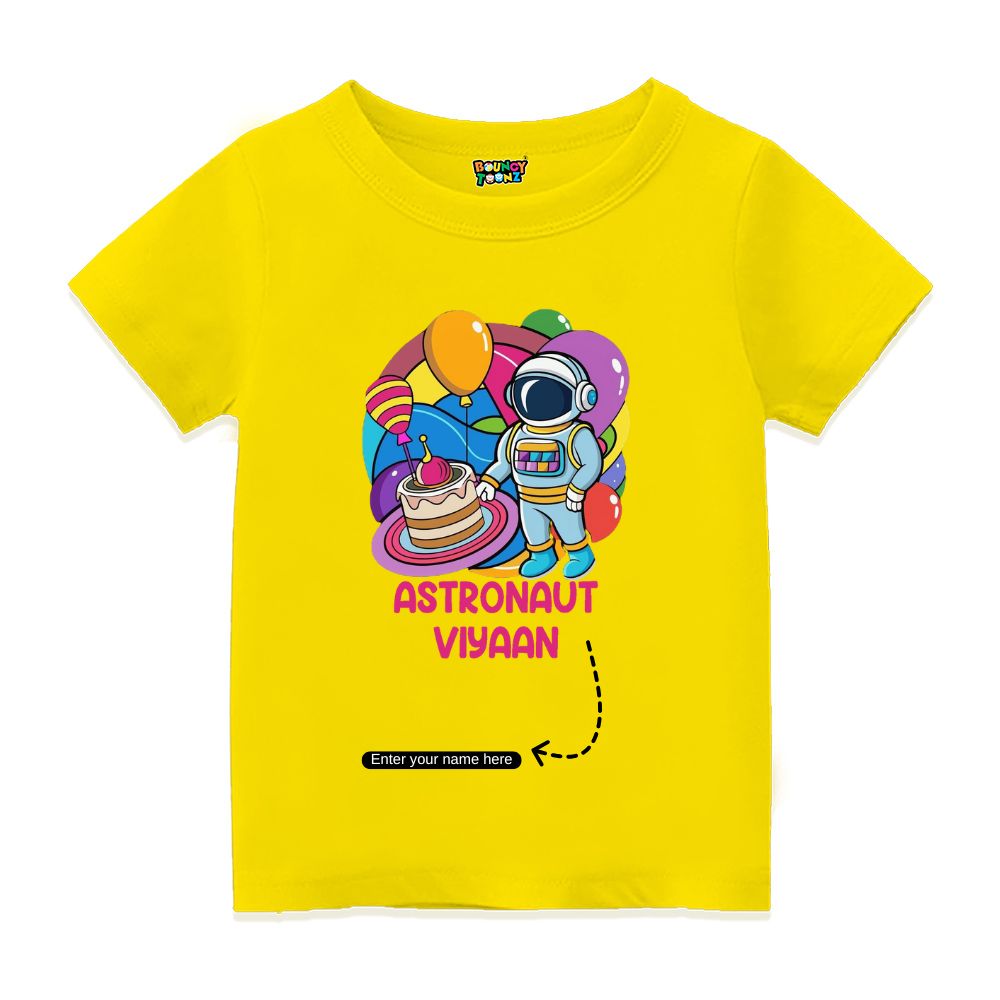 Astronaut Theme Kids Birthday Tshirt