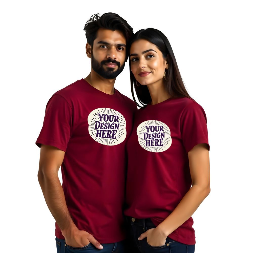 Your Design Here - Upload your Design Couple Tshirts