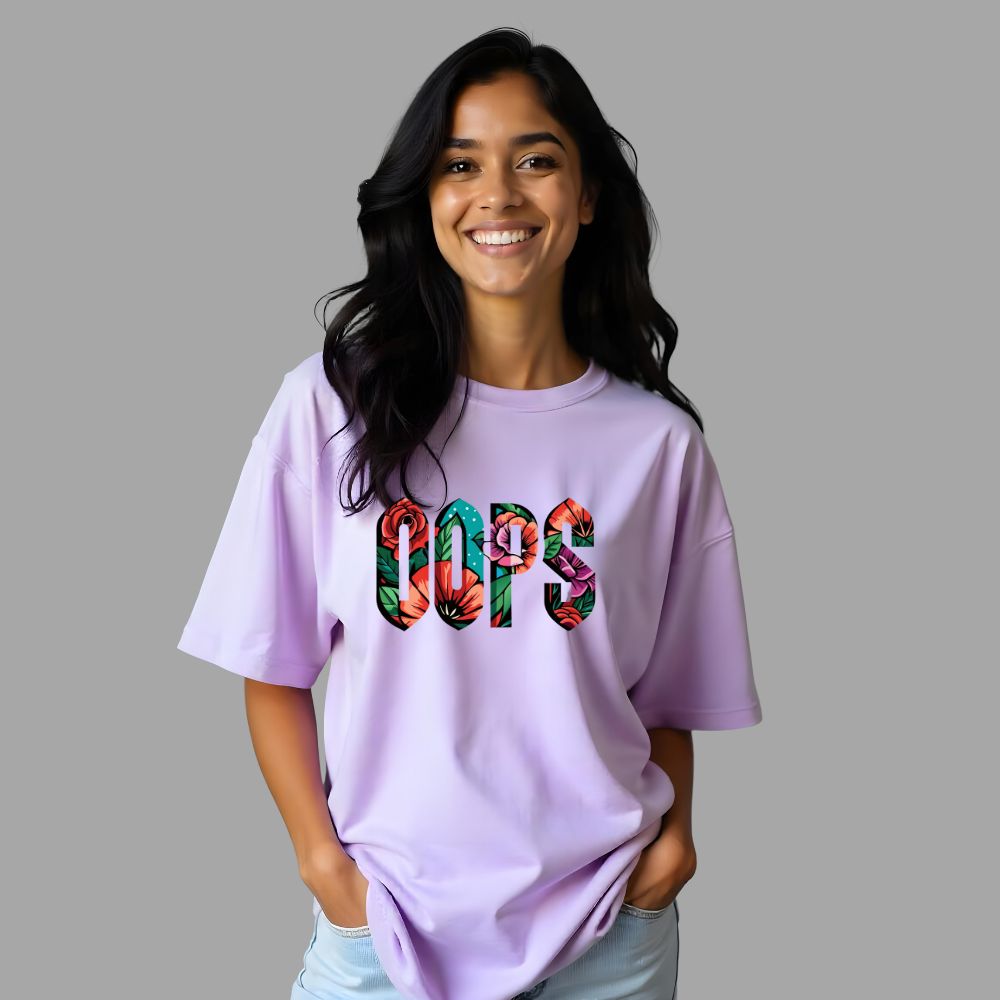 Oops - Playfully Bold Over-sized Women Tees