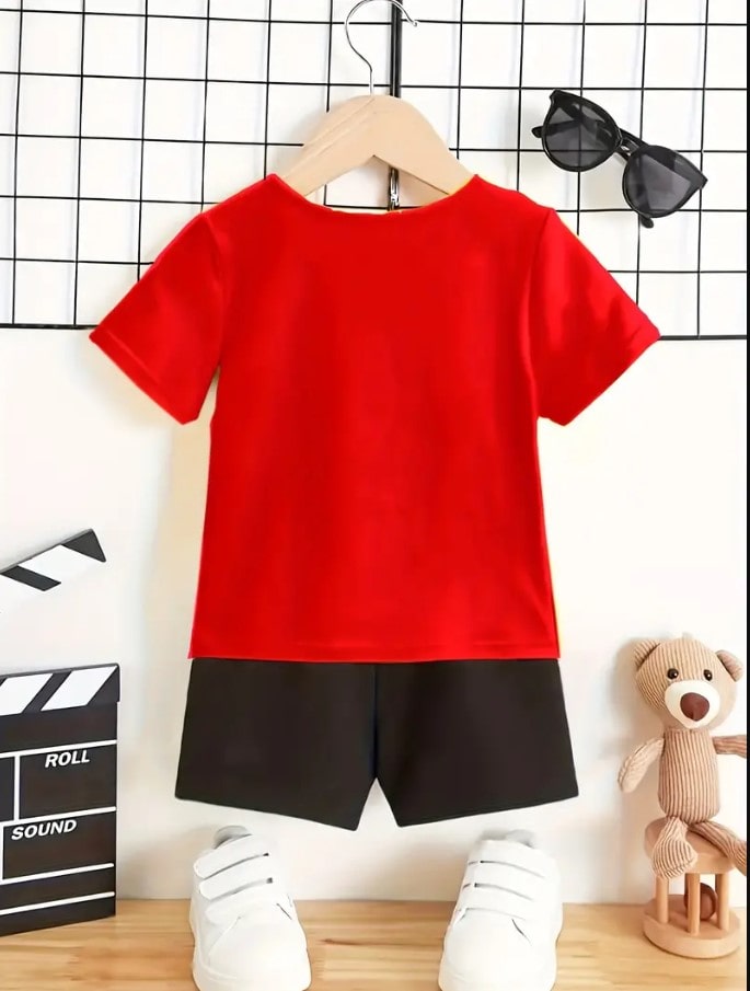 cotton boys half sleeve tee shirt with shorts