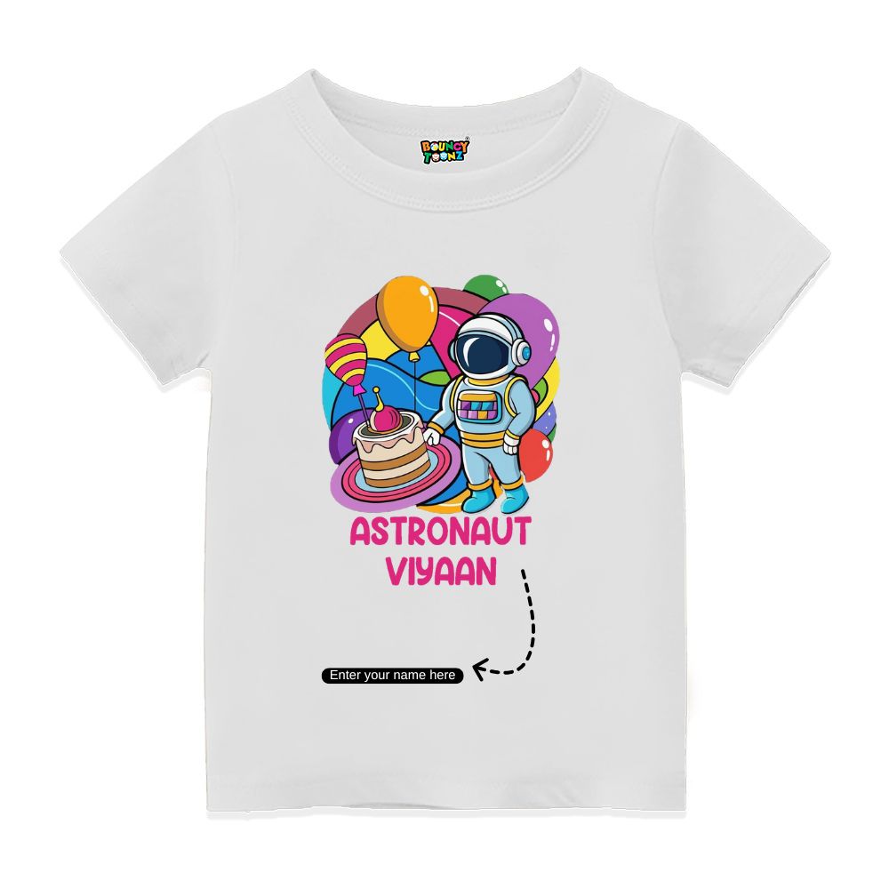 Astronaut Theme Kids Birthday Tshirt