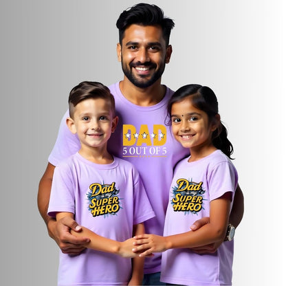 Super Dad Squad - Daddy & Kids Matching T shirts - Custom Names