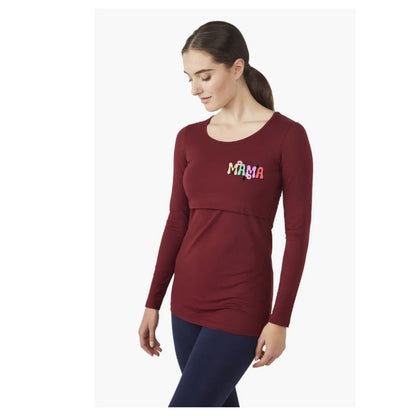 maroon zipless feeding tshirt