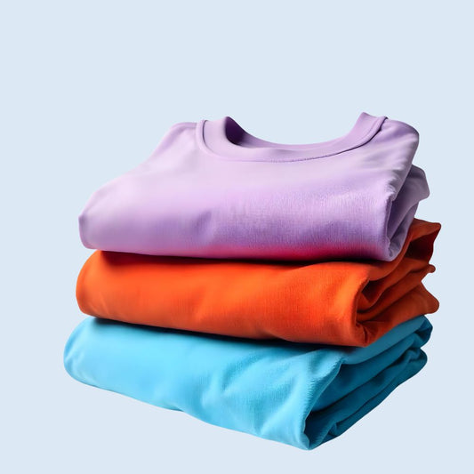 Mauve-Orange-Aquablue Plain Tshirts