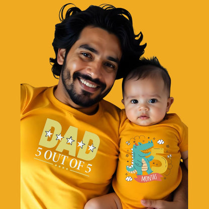 5 stars & 5 Months - Dad and Baby Combo Twinning Set