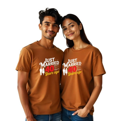 Just Married Custom Year Couple Tshirts