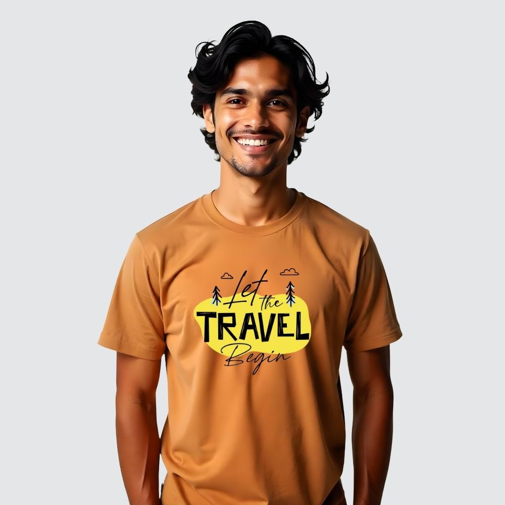 Let the Travel Begin - Men's Casual Tees Customised