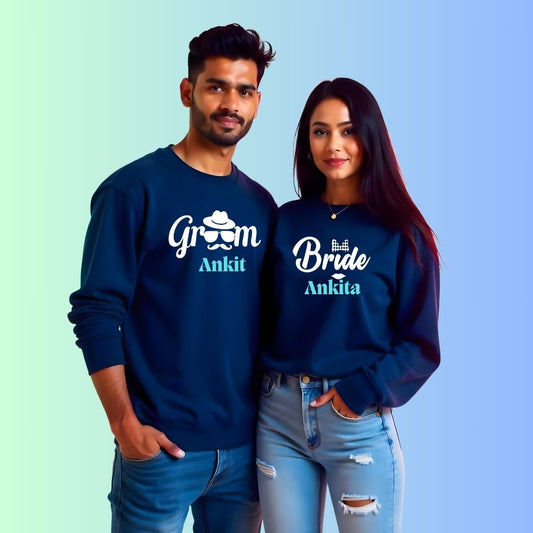 Groom & Bride Couple Sweatshirts