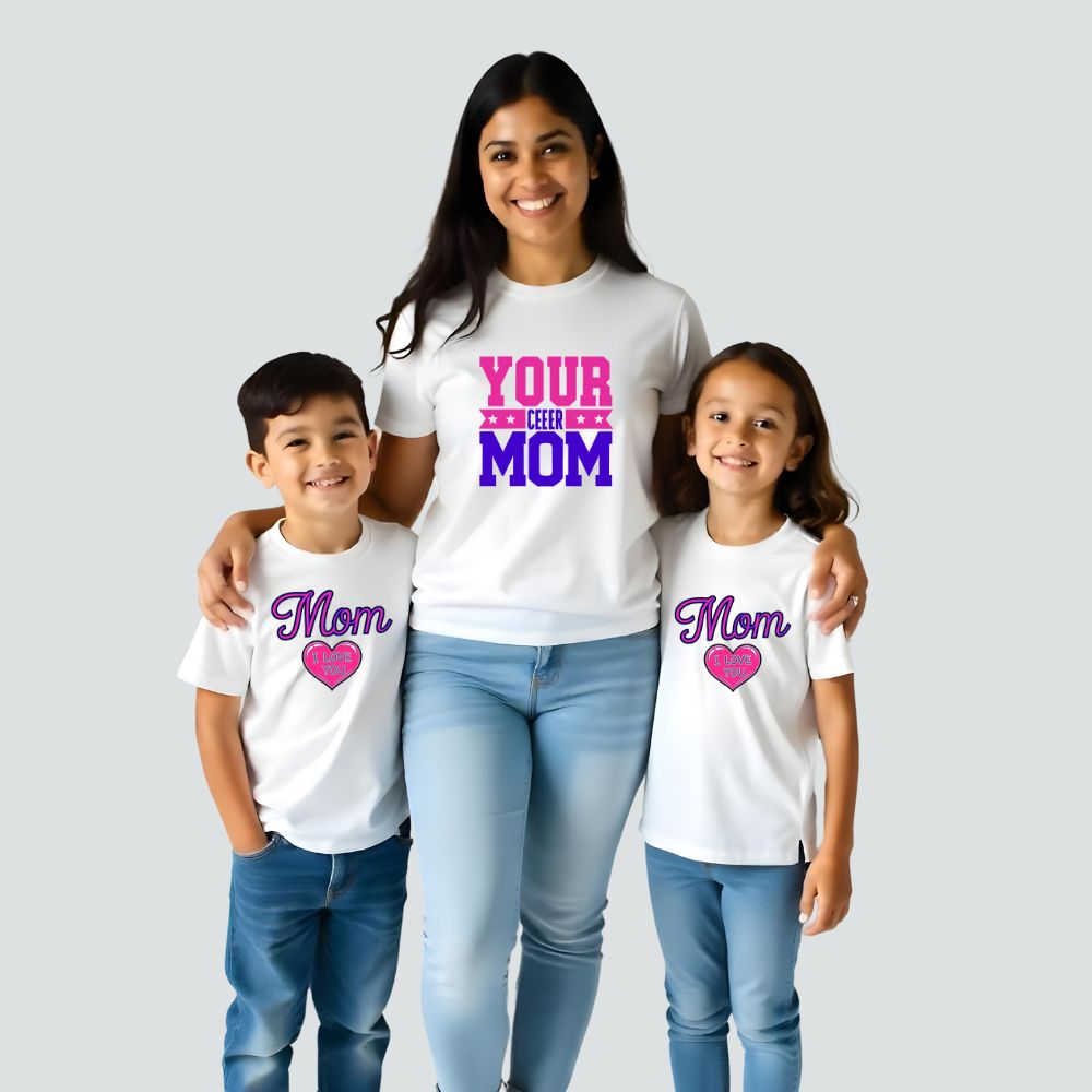 Your cheer Mom - Love you Mom Mom and Kids Twinning Tshirts