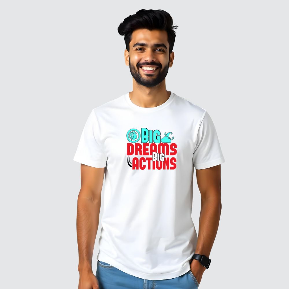 Big Dream Big Actions - Motivational Men's Casual Tees