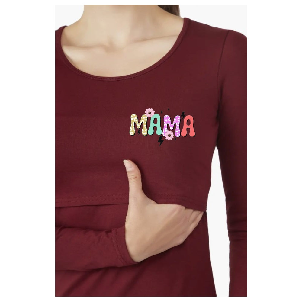 mama printed feeding tshirt