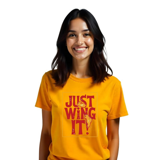 Just Wing It - Fearless & Fun Women Casual Printed Tshirts