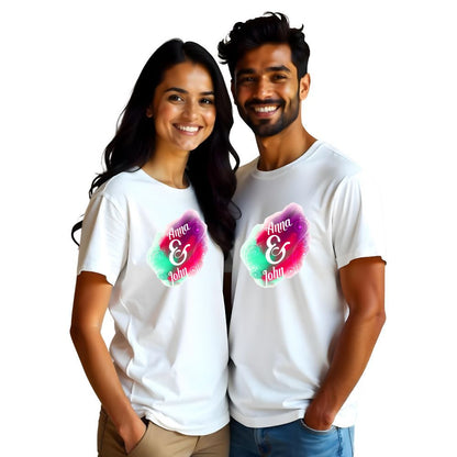 Names Customised Couple Tshirts