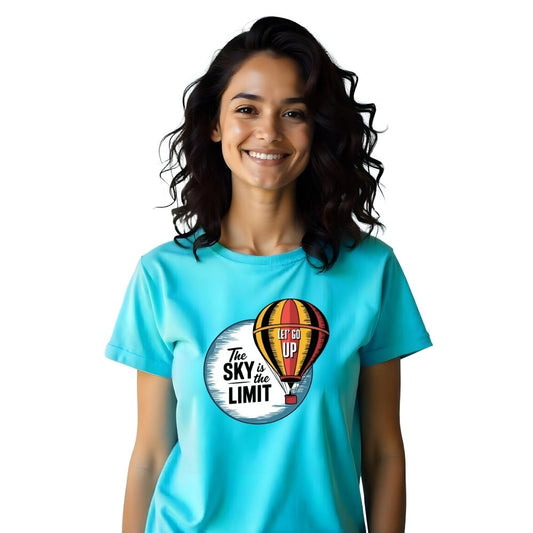 Sky is the Limit - Empowering Women Casual Printed Tees