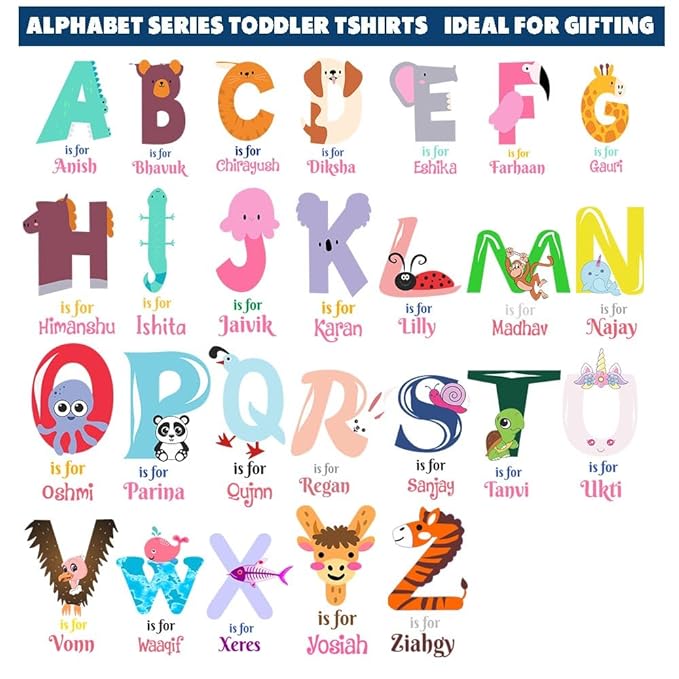 Alphabet V Customised T Shirt