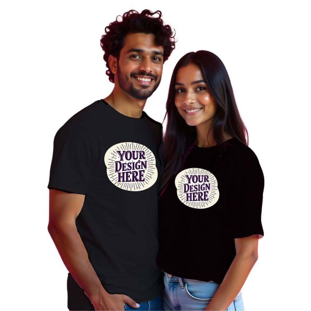 Your Design Here - Upload your Design Couple Tshirts