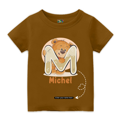 Teddy Bear Customisable Initials Tshirts