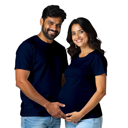 Plain Maternity Couple Tshirts for Layering