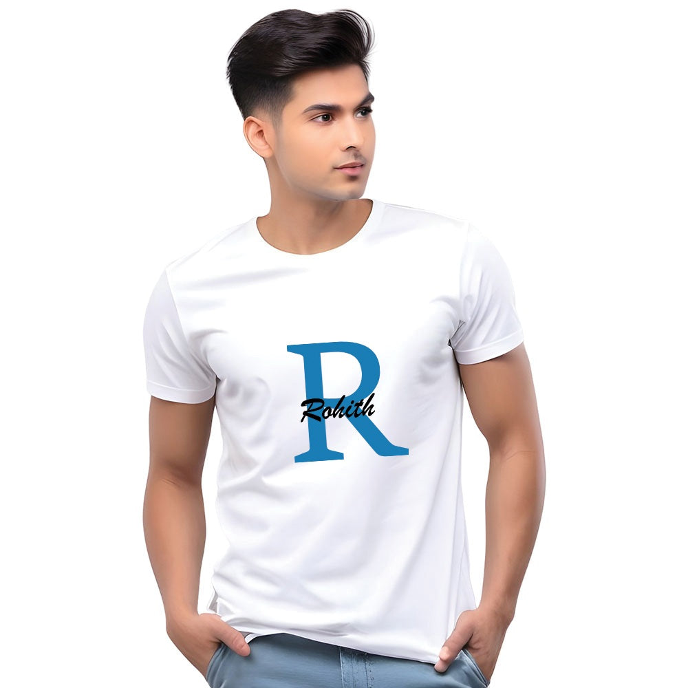   Customised Initial Men Casual T-Shirt
