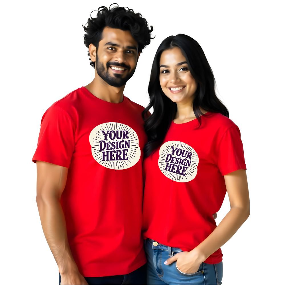 Your Design Here - Upload your Design Couple Tshirts