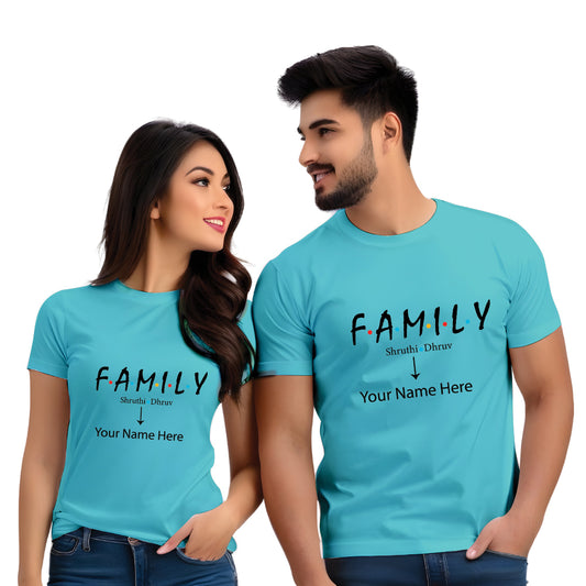 Family Names Customised Couple Tshirts